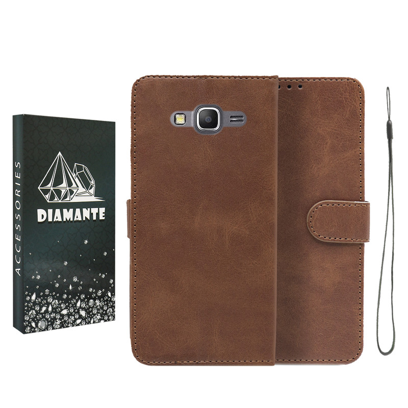 کیف کلاسوری دیامانته مدل Bandaviz Bk مناسب برای گوشی موبایل سامسونگ Galaxy J5 2015 به همراه بند آویز