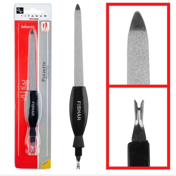سوهان ناخن درجه یک دو سر دارای سری گوشه گیر ناخن و پوست اضافی اطراف ناخن