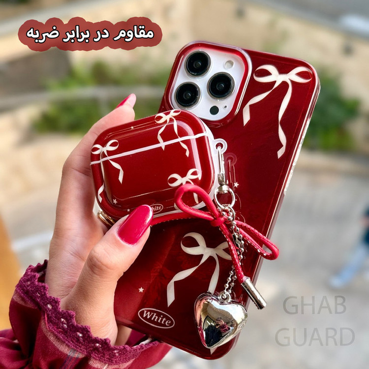 کاور قاب گارد مدل AIPSG مناسب برای کیس اپل AirPods 4 به همراه بند آویز