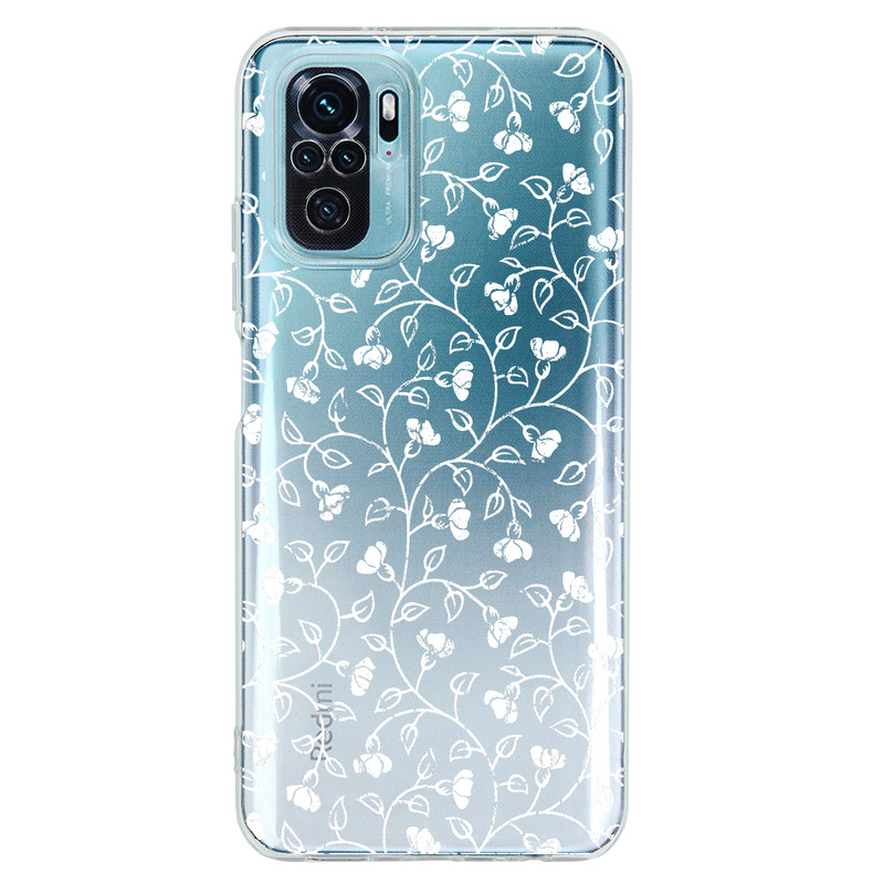 کاور مگافون طرح گل مدل C42-W مناسب برای گوشی موبایل شیائومی Redmi Note 10 4G /10S 4G