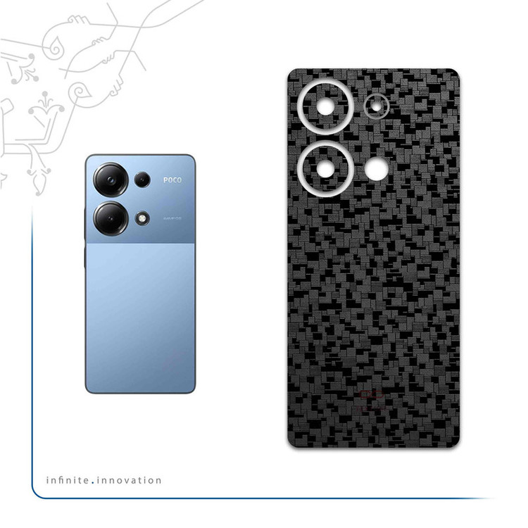 برچسب پوششی ماهوت مدل Black-Silicon مناسب برای گوشی موبایل شیائومی Poco M6 Pro 4G