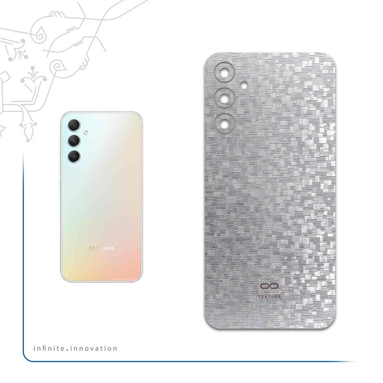 برچسب پوششی ماهوت مدل Silver-Silicon مناسب برای گوشی موبایل سامسونگ Galaxy A34