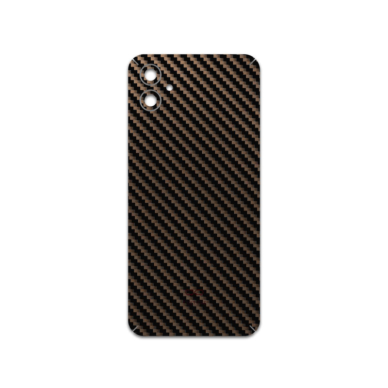 برچسب پوششی ماهوت مدل Glossy-Brown-Fiber مناسب برای گوشی موبایل سامسونگ Galaxy M04