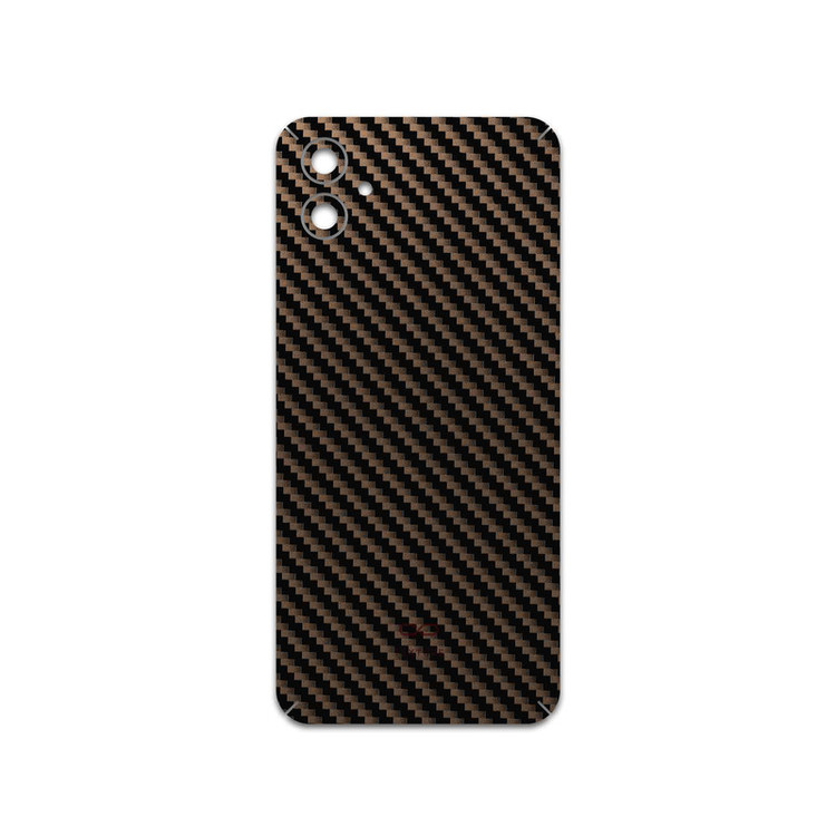 برچسب پوششی ماهوت مدل Glossy-Brown-Fiber مناسب برای گوشی موبایل سامسونگ Galaxy M04