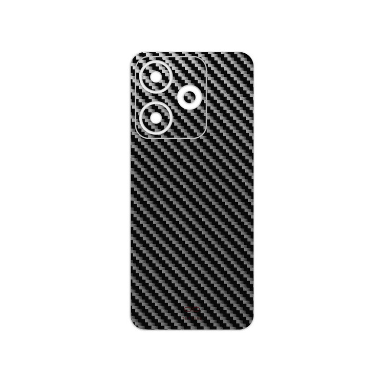 برچسب پوششی ماهوت مدل Glossy-Silver-Fiber مناسب برای گوشی موبایل شیائومی Redmi 13x