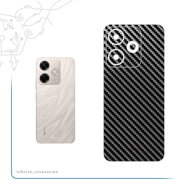 برچسب پوششی ماهوت مدل Glossy-Silver-Fiber مناسب برای گوشی موبایل شیائومی Redmi 13x