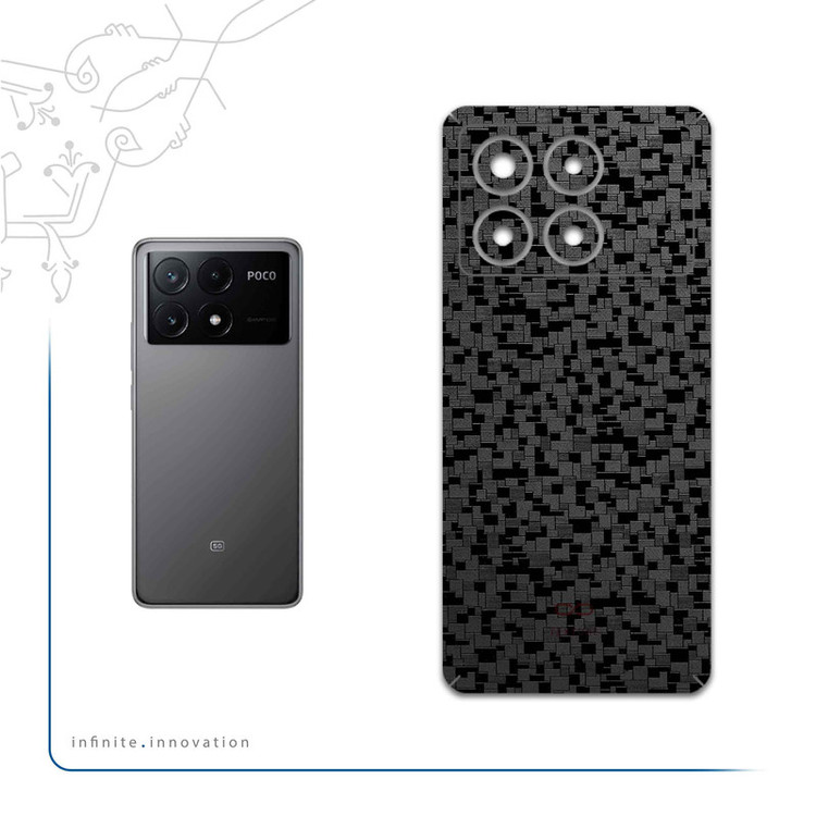 برچسب پوششی ماهوت مدل Black-Silicon مناسب برای گوشی موبایل شیائومی Poco X6 Pro