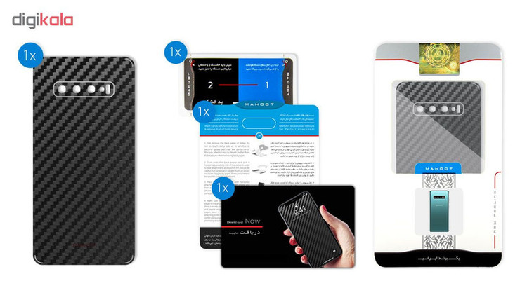 برچسب پوششی ماهوت طرح Carbon-Fiber مناسب برای گوشی موبایل سامسونگ S10