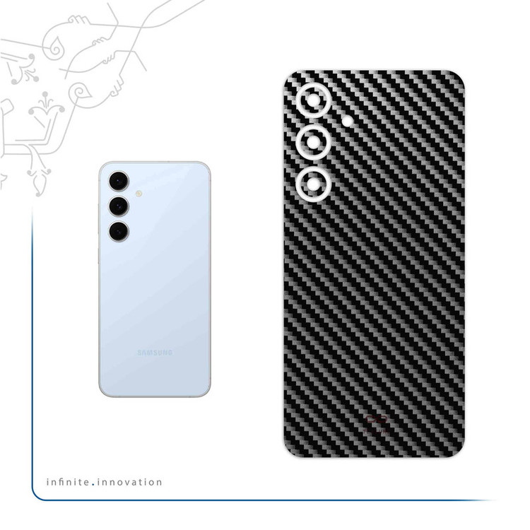 برچسب پوششی ماهوت مدل Glossy-Silver-Fiber مناسب برای گوشی موبایل سامسونگ Galaxy S24 FE