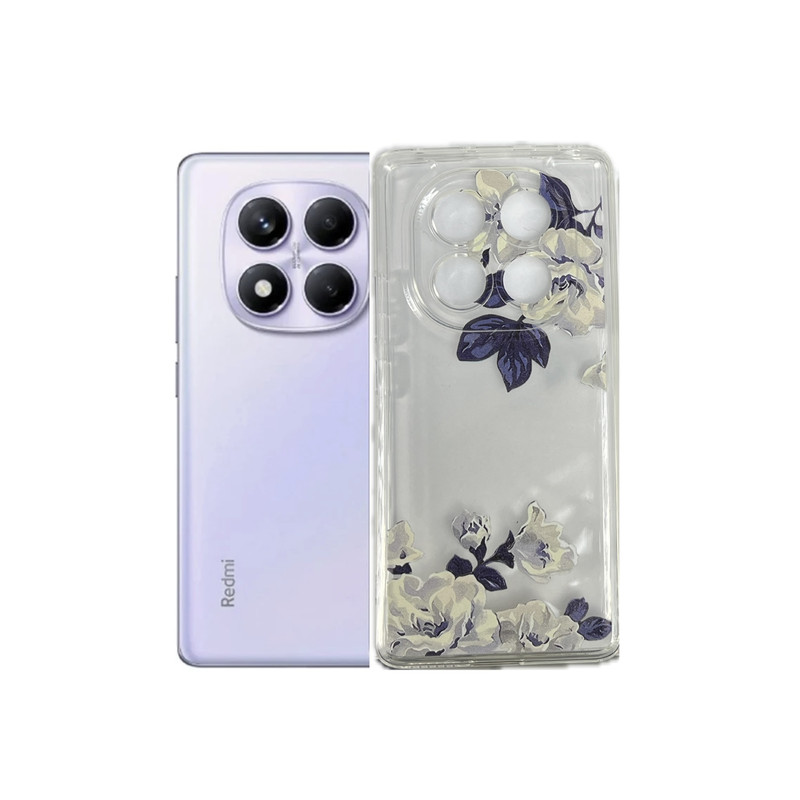 کاور طرح گل رز مناسب برای گوشی موبایل شیائومی Redmi Note 14 pro 4g