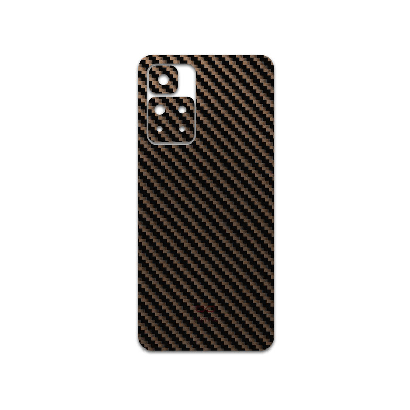 برچسب پوششی ماهوت مدل Glossy-Brown-Fiber مناسب برای گوشی موبایل شیائومی Redmi Note 11 Pro Plus 5G