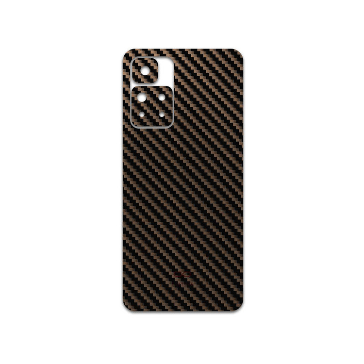 برچسب پوششی ماهوت مدل Glossy-Brown-Fiber مناسب برای گوشی موبایل شیائومی Redmi Note 11 Pro Plus 5G