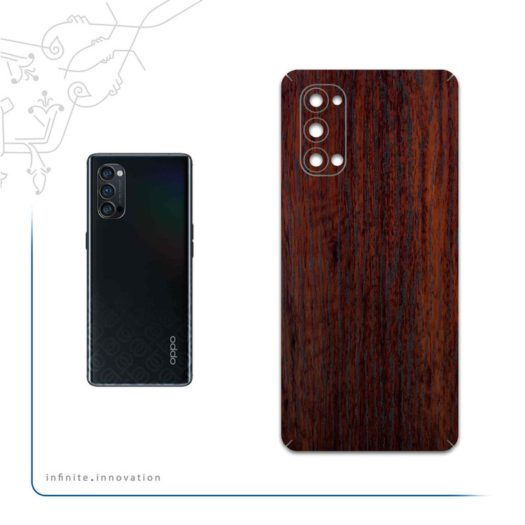 برچسب پوششی ماهوت مدل Red-Wood مناسب برای گوشی موبایل اپو Reno4 Pro 5G