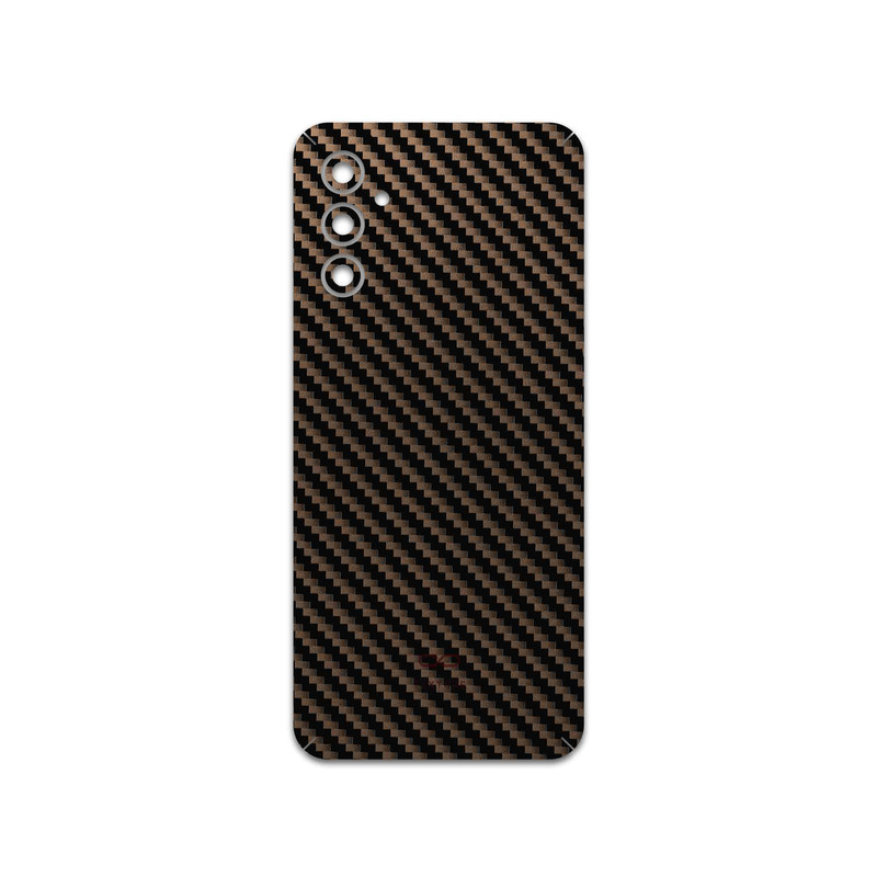 برچسب پوششی ماهوت مدل Glossy-Brown-Fiber مناسب برای گوشی موبایل سامسونگ Galaxy M13 (India)