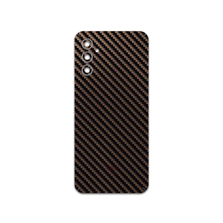 برچسب پوششی ماهوت مدل Glossy-Brown-Fiber مناسب برای گوشی موبایل سامسونگ Galaxy M13 (India)
