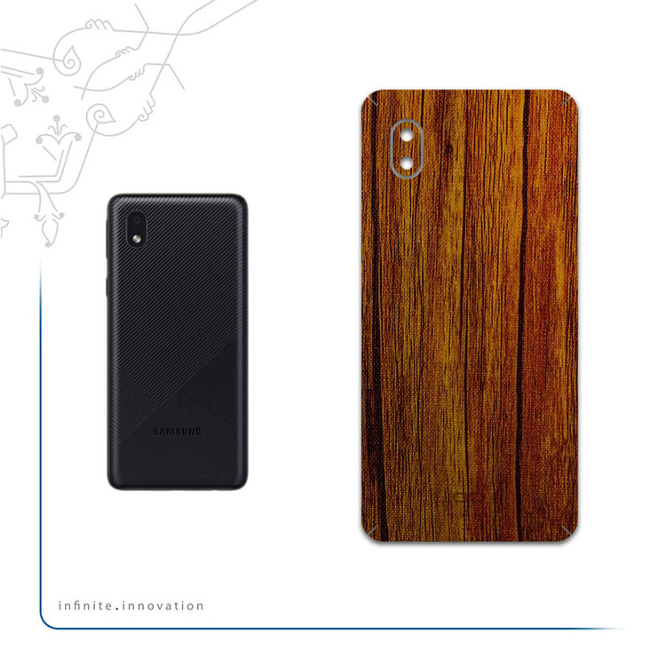 برچسب پوششی ماهوت مدل Orange-Wood مناسب برای گوشی موبایل سامسونگ Galaxy A01 Core