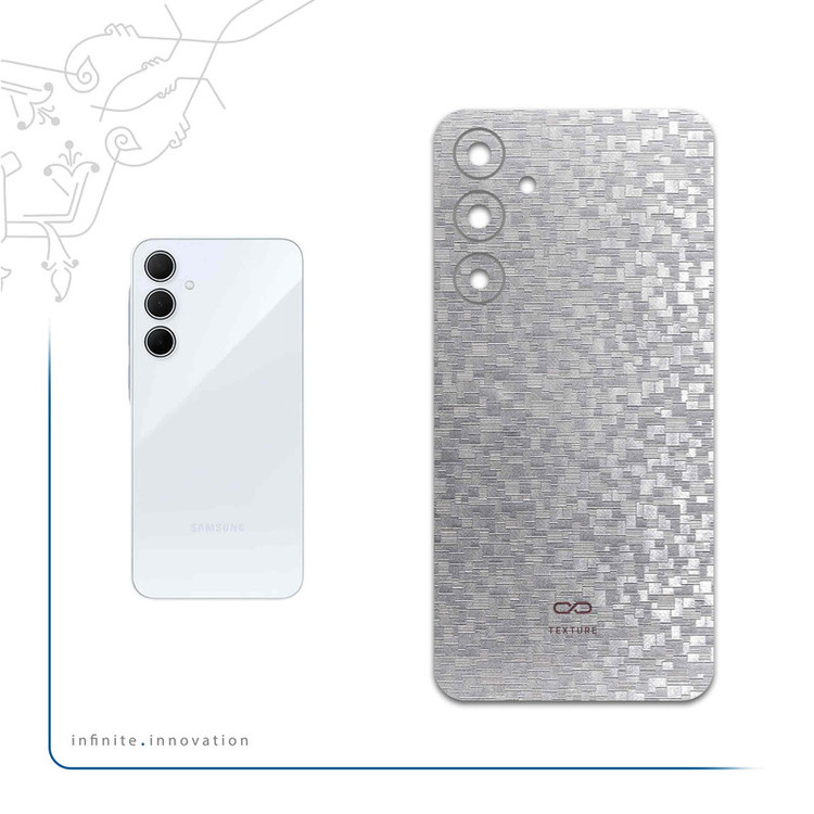 برچسب پوششی ماهوت مدل Silver-Silicon مناسب برای گوشی موبایل سامسونگ Galaxy A55