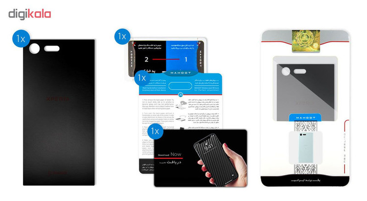 برچسب پوششی ماهوت طرح Black-Color-Shades مناسب برای گوشی موبایل سونی Xperia X Compact
