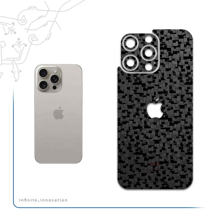 برچسب پوششی ماهوت مدل Black-Silicon مناسب برای گوشی موبایل اپل iPhone 15 Pro Max