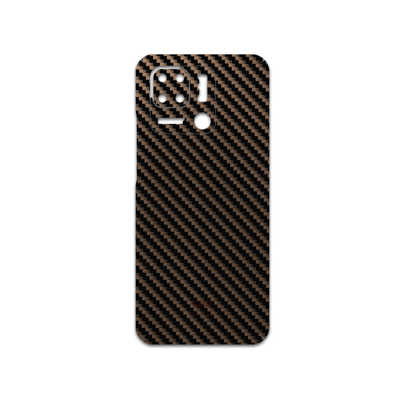 برچسب پوششی ماهوت مدل Glossy-Brown-Fiber مناسب برای گوشی موبایل شیائومی Redmi 10 Power