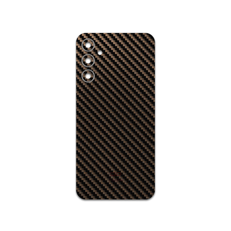 برچسب پوششی ماهوت مدل Glossy-Brown-Fiber مناسب برای گوشی موبایل سامسونگ Galaxy A34