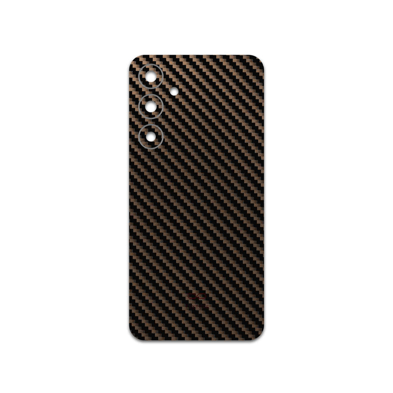 برچسب پوششی ماهوت مدل Glossy-Brown-Fiber مناسب برای گوشی موبایل سامسونگ Galaxy A55
