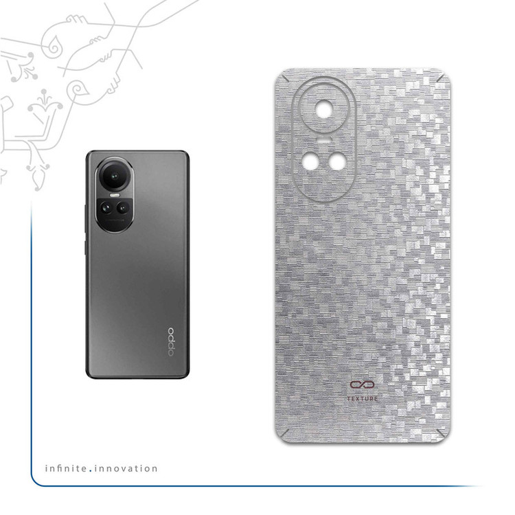 برچسب پوششی ماهوت مدل Silver-Silicon مناسب برای گوشی موبایل اپو Reno 10 5G