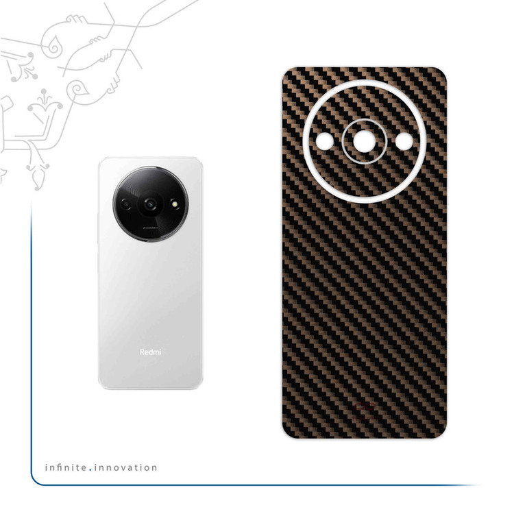 برچسب پوششی ماهوت مدل Glossy-Brown-Fiber مناسب برای گوشی موبایل شیائومی Redmi A3x