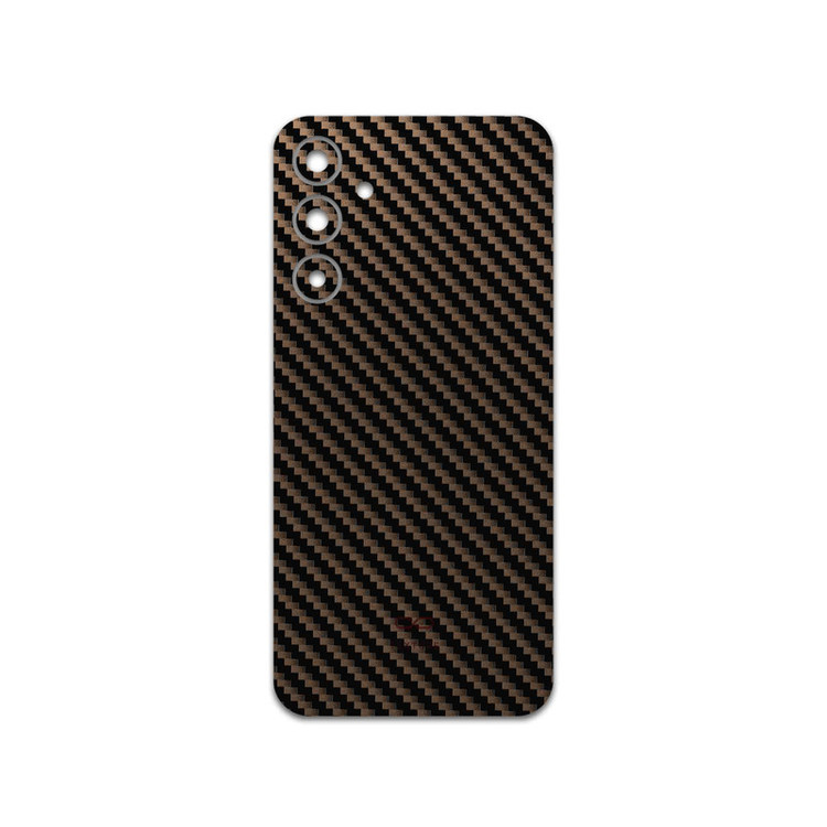 برچسب پوششی ماهوت مدل Glossy-Brown-Fiber مناسب برای گوشی موبایل سامسونگ Galaxy A25 5G