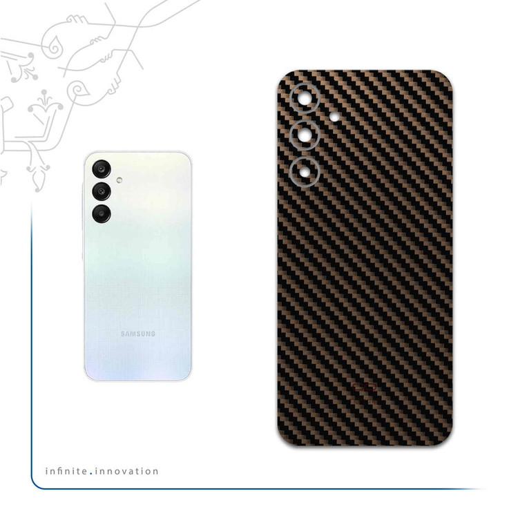 برچسب پوششی ماهوت مدل Glossy-Brown-Fiber مناسب برای گوشی موبایل سامسونگ Galaxy A25 5G