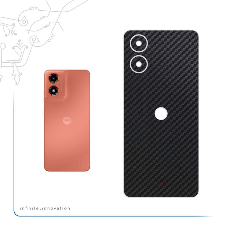 برچسب پوششی ماهوت مدل Carbon-Fiber مناسب برای گوشی موبایل موتورولا Moto G04s