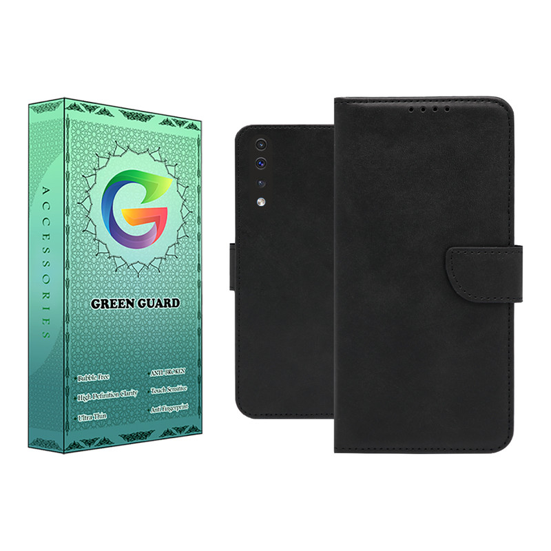 کیف کلاسوری گرین گارد مدل چرمی مگنتی کد Black-BB101 مناسب برای گوشی موبایل سامسونگ Galaxy A30S / A50 / A50S