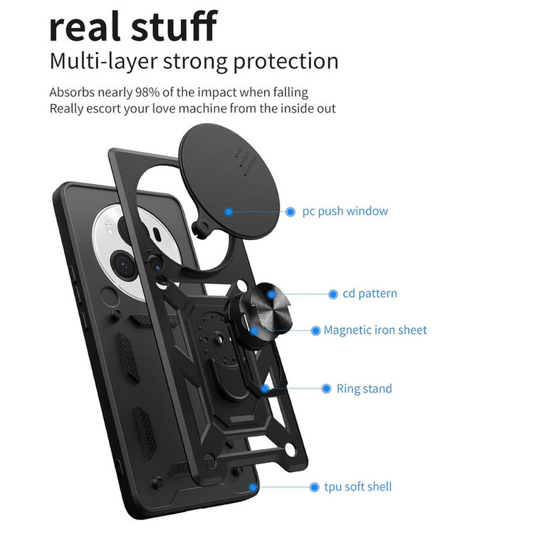 کاور اسپارتان مدل Defender Armor Strap مناسب برای گوشی موبایل آنر Magic 6 Pro به همراه بندآویز