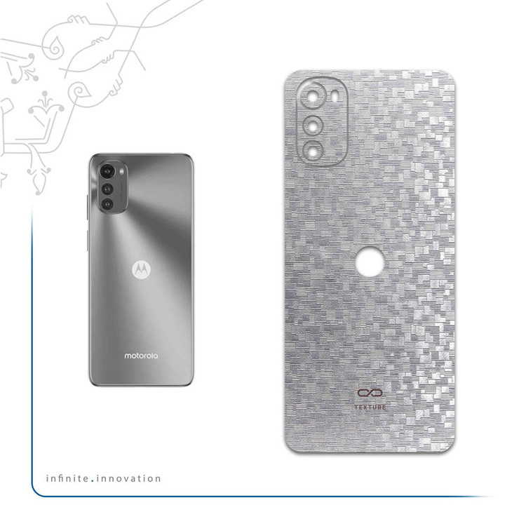 برچسب پوششی ماهوت مدل Silver-Silicon مناسب برای گوشی موبایل موتورولا Moto E32s