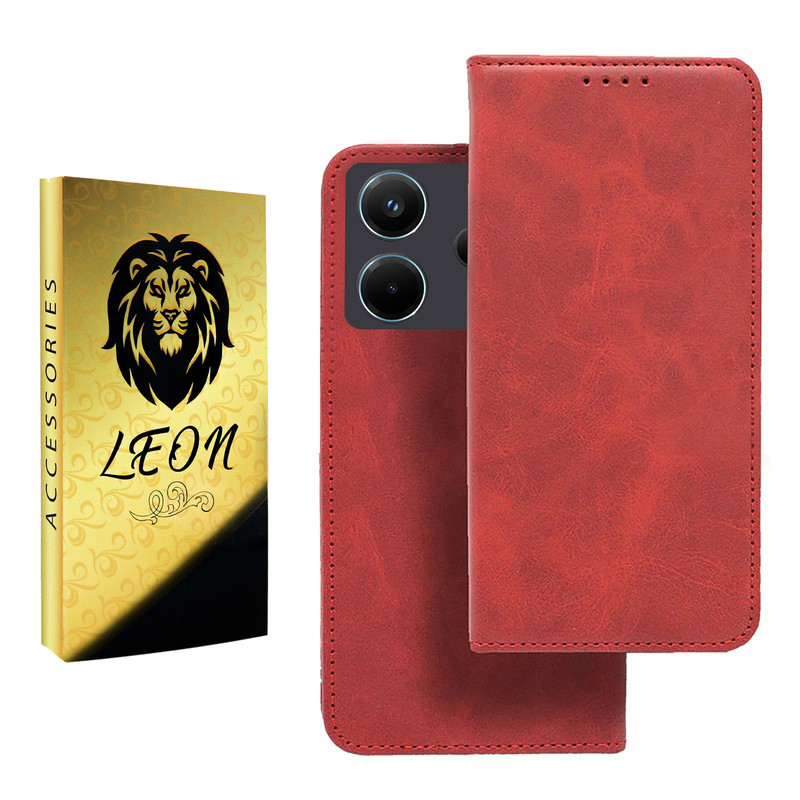 کیف کلاسوری لئون مدل Spork Yo مناسب برای گوشی موبایل شیائومی Redmi Note 14 4G