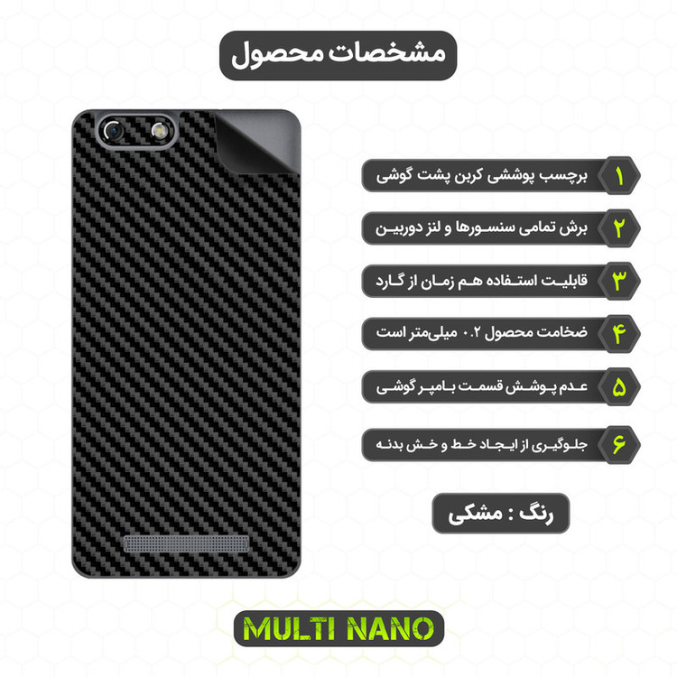 برچسب پوششی مولتی نانو مدل X-F1C مناسب برای گوشی موبایل جی ال ایکس Pars