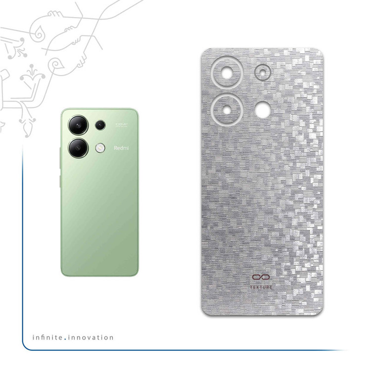 برچسب پوششی ماهوت مدل Silver-Silicon مناسب برای گوشی موبایل شیائومی Redmi Note 13 4G