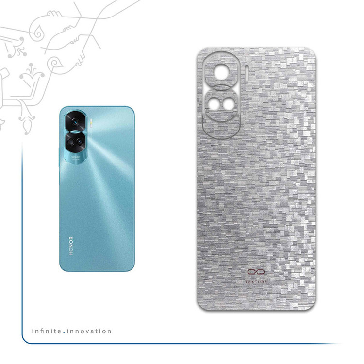 برچسب پوششی ماهوت مدل Silver-Silicon مناسب برای گوشی موبایل آنر 90 Lite