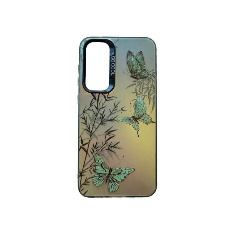 کاور مدل سوکول طرح پروانه و بامبو کد Bamboo74 مناسب برای گوشی موبایل سامسونگ Galaxy S24 FE