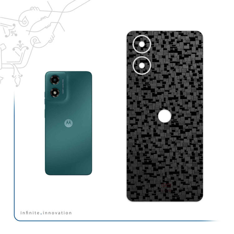 برچسب پوششی ماهوت مدل Black-Silicon مناسب برای گوشی موبایل موتورولا Moto G04