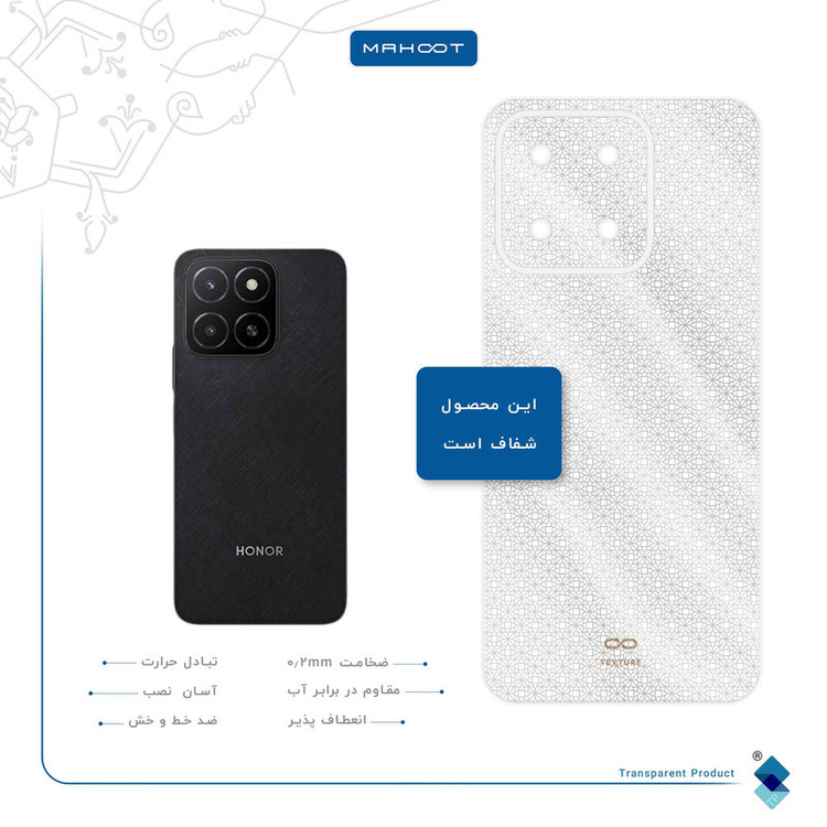 برچسب پوششی ماهوت مدل Gloss-Transparent مناسب برای گوشی موبایل آنر X5b