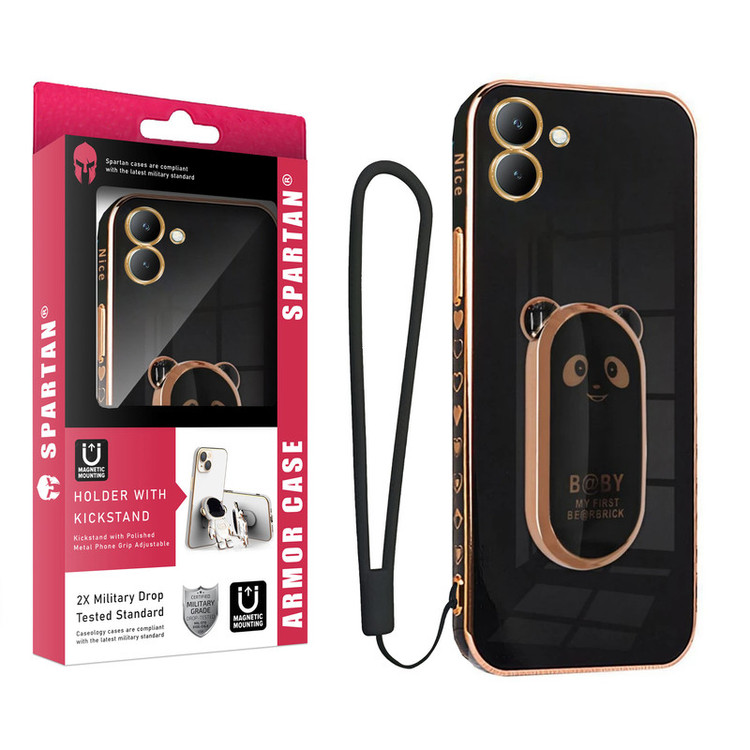 کاور اسپارتان مدل Pop socket Panda Strap مناسب برای گوشی موبایل شیائومی Redmi 13C به همراه بند