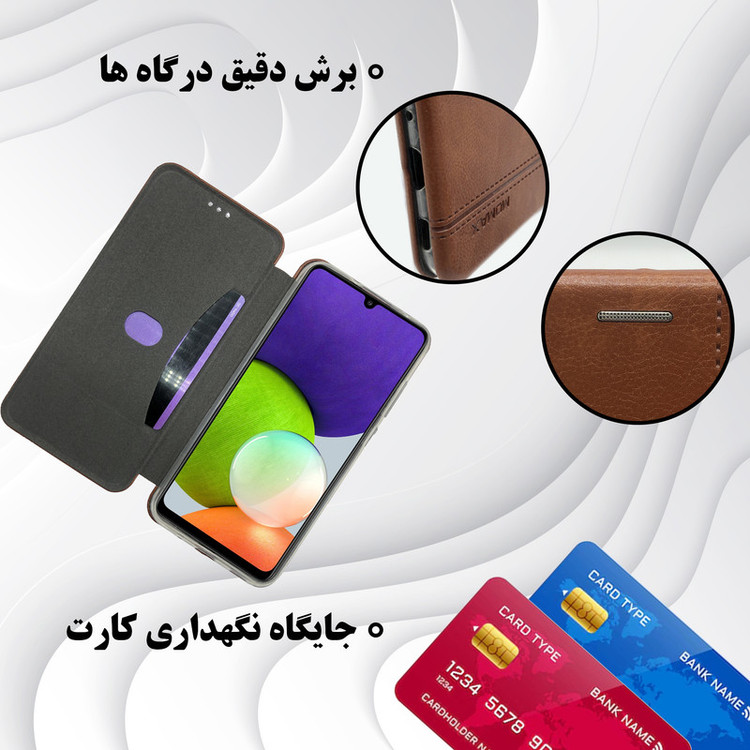 کیف کلاسوری لئون مدل Momax مناسب برای گوشی موبایل شیائومی Poco C40