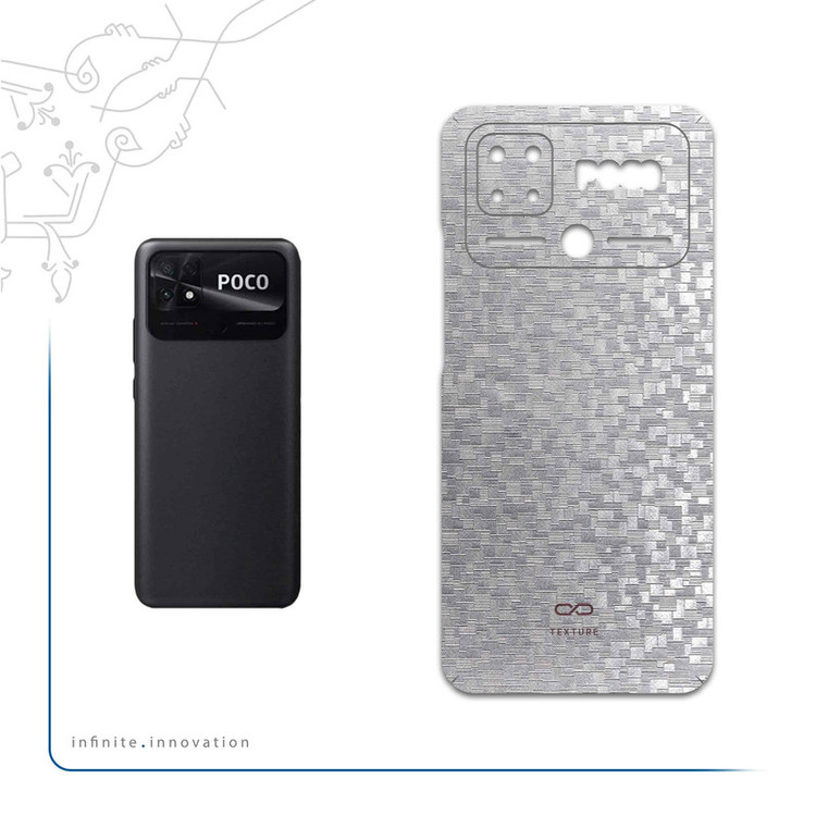 برچسب پوششی ماهوت مدل Silver-Silicon مناسب برای گوشی موبایل شیائومی Poco C40