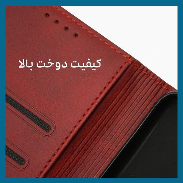 کیف کلاسوری دراگون قاب مدل چرمی مناسب برای گوشی موبایل سامسونگ Galaxy A55