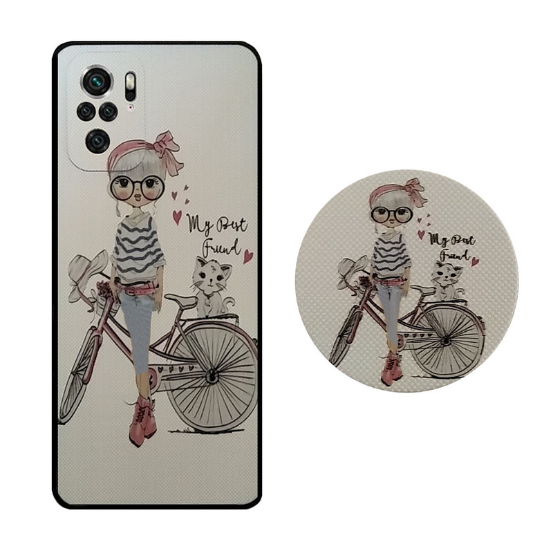 کاورمدل HB 0218 مناسب برای گوشی موبایل شیائومی Poco M5S / Redmi Note 10 4G / Redmi Note 10s به همراه پاپ سوکت