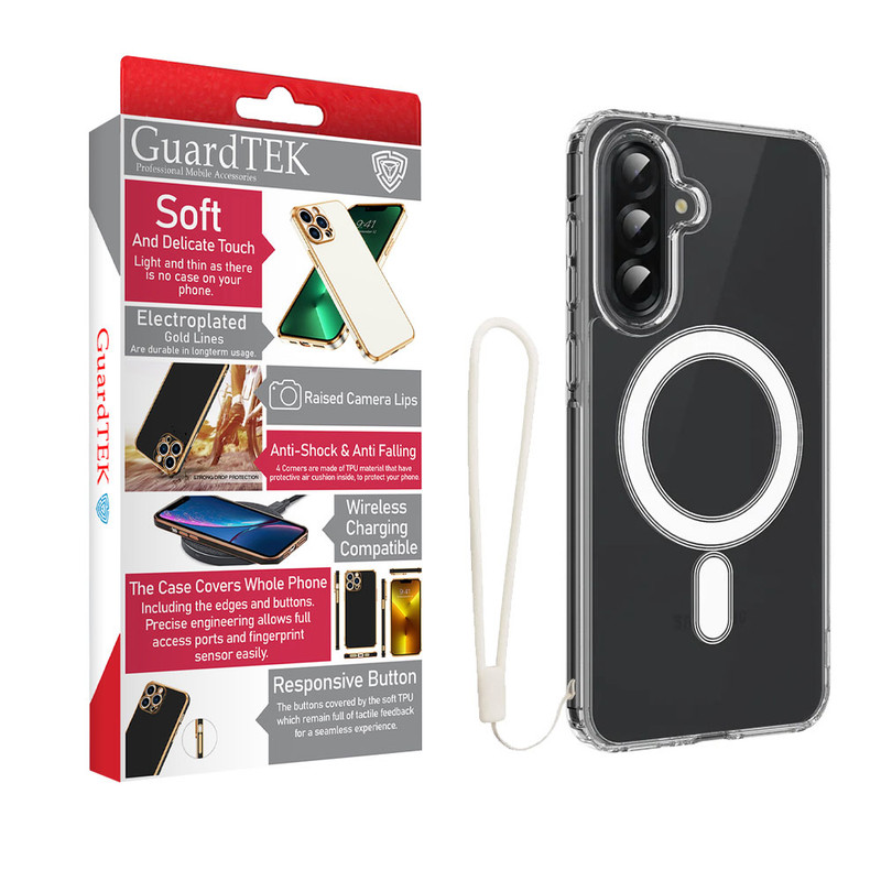 کاور گاردتک مدل Clear Magsafe Strap مناسب برای گوشی موبایل سامسونگ Galaxy A17 به همراه بند آویز