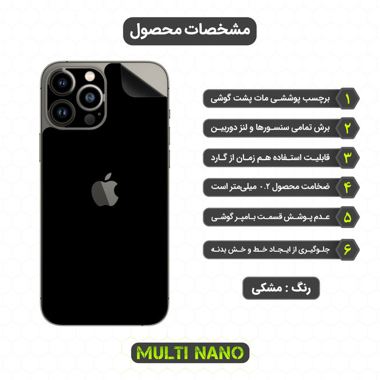 برچسب پوششی مولتی نانو مدل X-F1M مناسب برای گوشی موبایل اپل iPhone 13 Pro Max