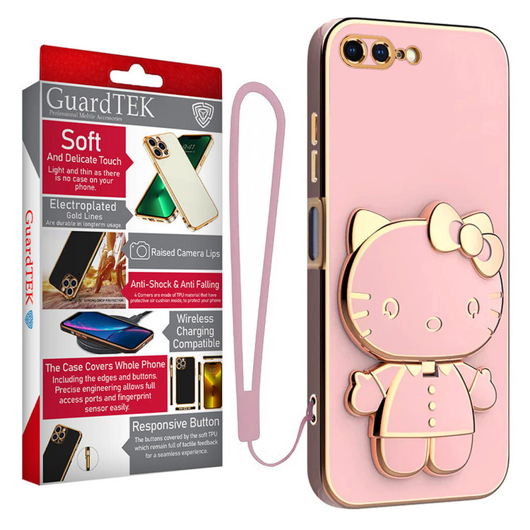 کاور گاردتک اساک مدل Kitty Strap مناسب برای گوشی موبایل اپل iPhone 7 Plus/ 8 Plus به همراه بند