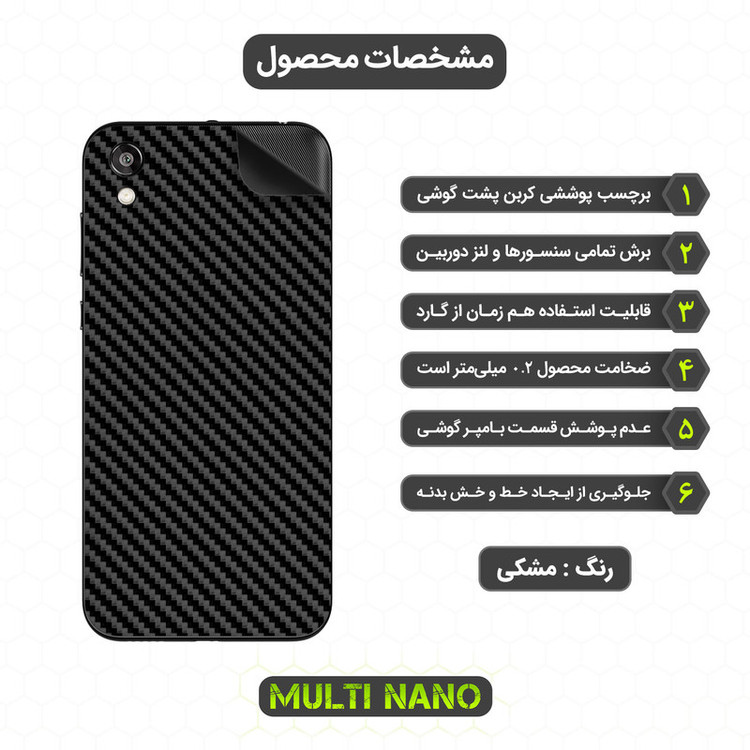 برچسب پوششی مولتی نانو مدل X-F1C مناسب برای گوشی موبایل آنر Play 3E